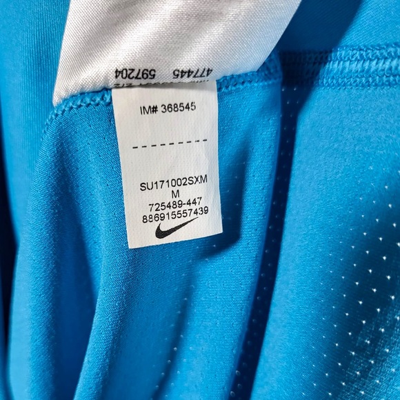 Nike Womens Dri-Fit Racerback Athletic Workout Loose Fit Tank Top in Blue - Picture 9 of 10